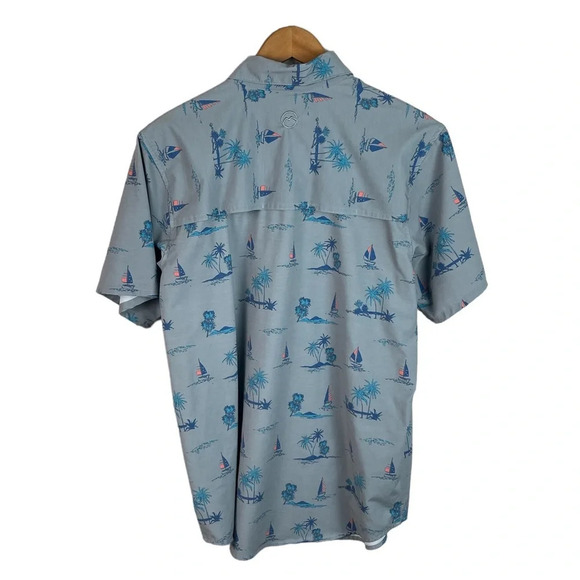 BF734 Mens Magellan Outdoors Classic Fit Fish Gear Performance Shirt S - Picture 4 of 5